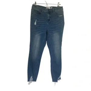 Gibson latimer raw hem distressed skinny jeans Size •12 womens medium wash