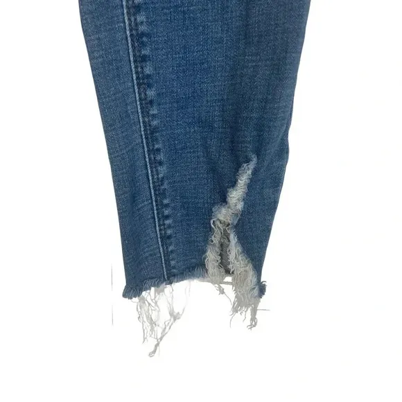 Gibson latimer raw hem distressed skinny jeans Size •12 womens medium wash