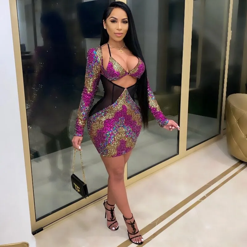 Glitter Sequin Bodycon Dress