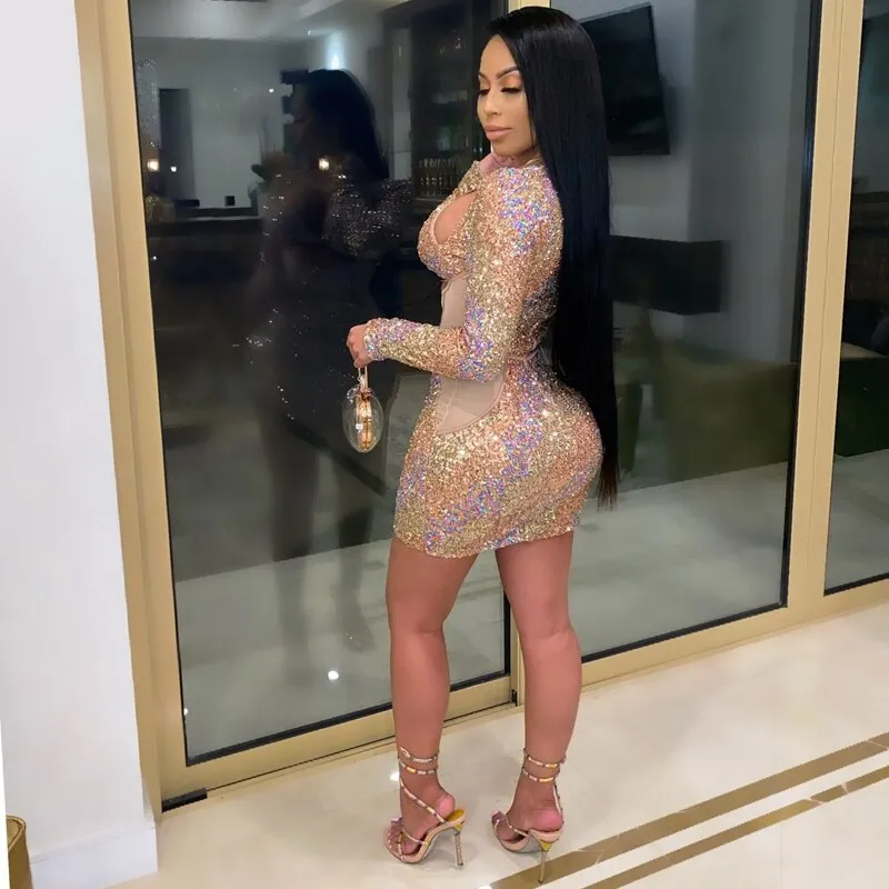 Glitter Sequin Bodycon Dress