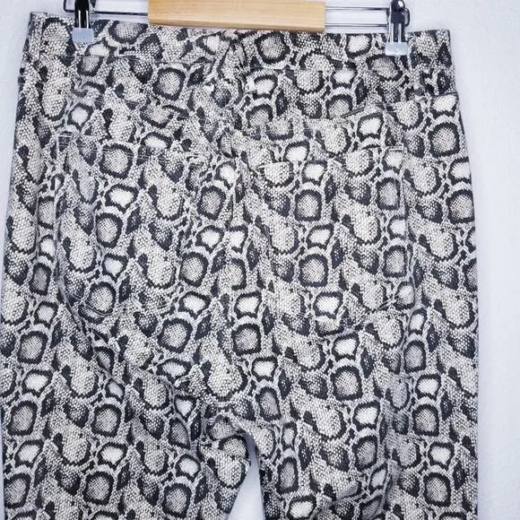 Good American Good Legs Snake-Print Skinny Jeans, Size: 18, NWT