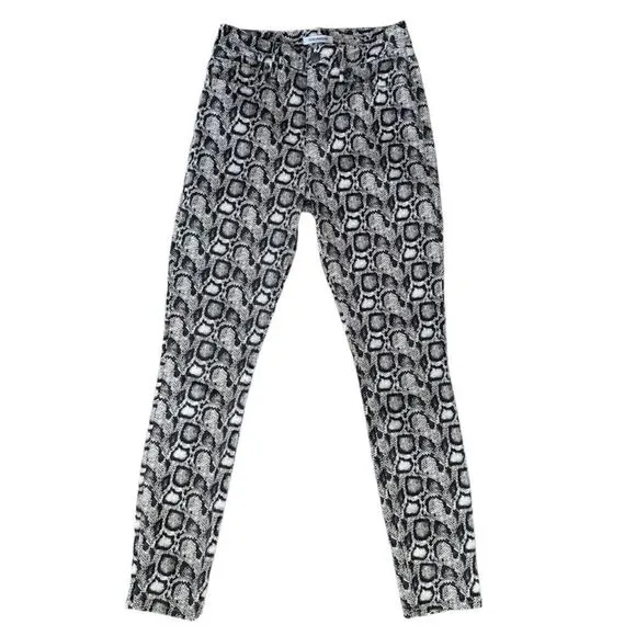 Good American Good Legs Snake Print Skinny Jeans | Size 6/28