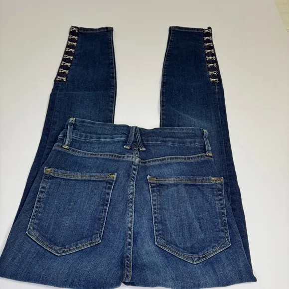 Good American | High Rise Skinny Good waste Eye hook Jeans Size 0/24 women’s