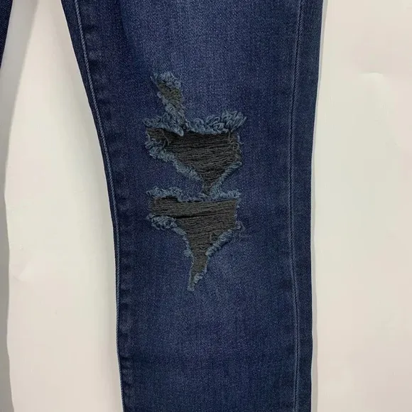 Good American Women's Good Legs Raw Edge Skinny Jeans In Blue783 Size 2 NWT