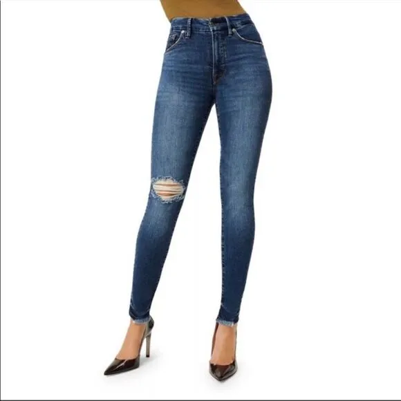 Good American Good Legs Shadow Pocket High Waist Skinny Jeans In Blue831