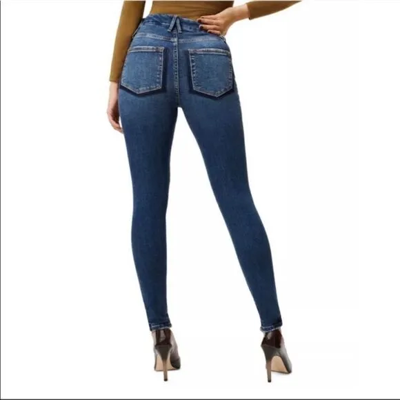 Good American Good Legs Shadow Pocket High Waist Skinny Jeans In Blue831