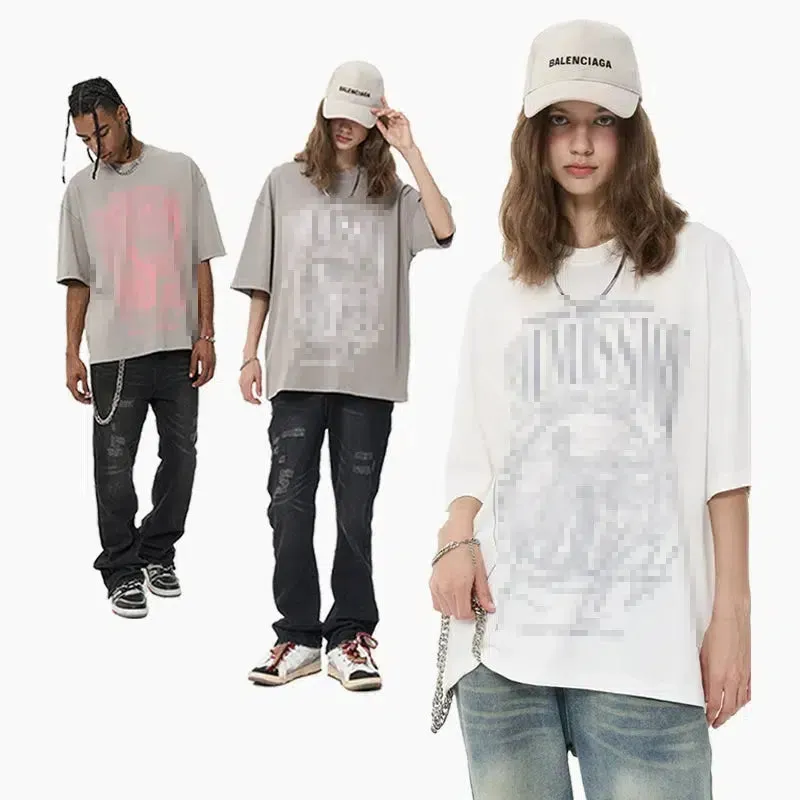 Graphic Print Oversized Pullover