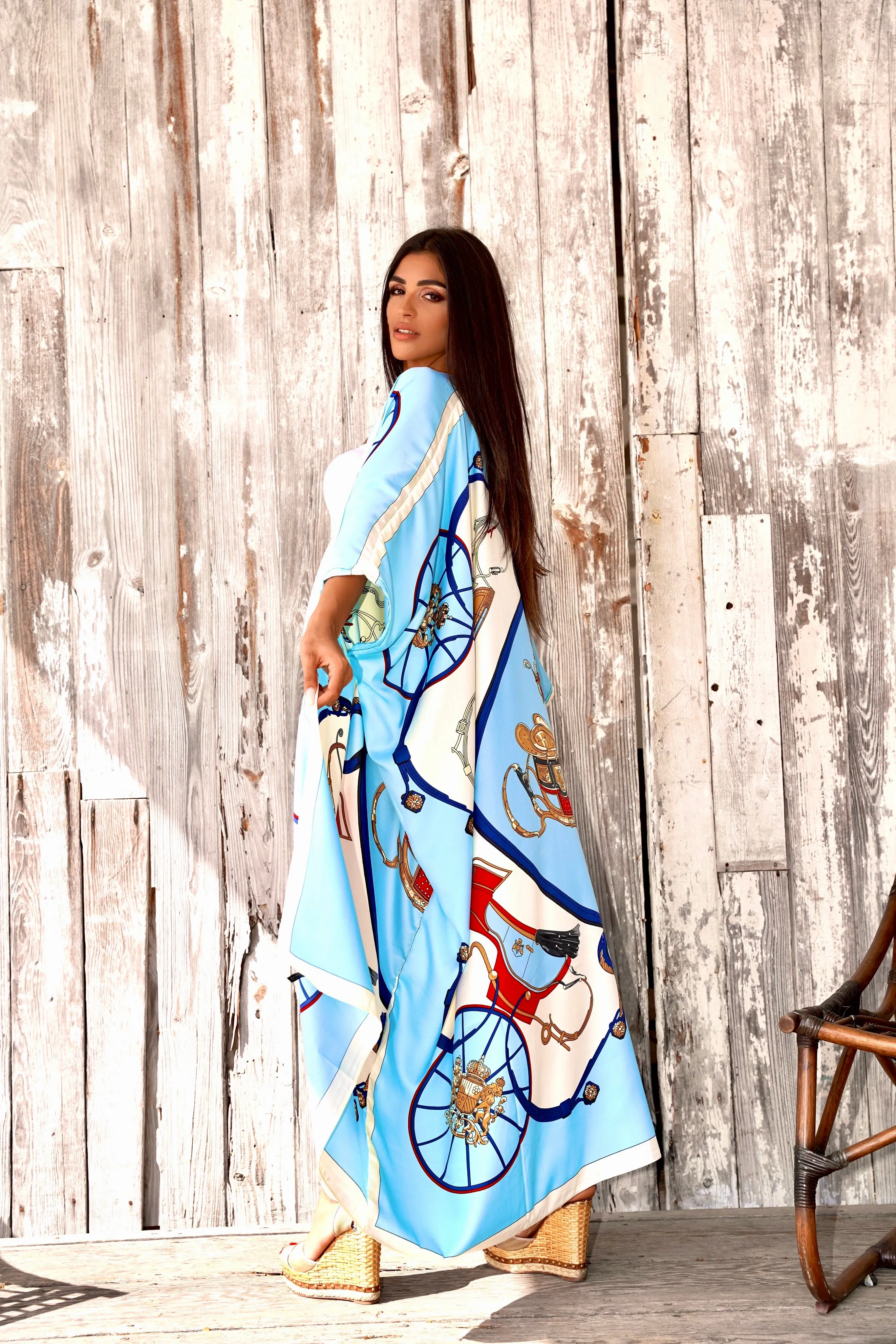 Greece Satin Kimono