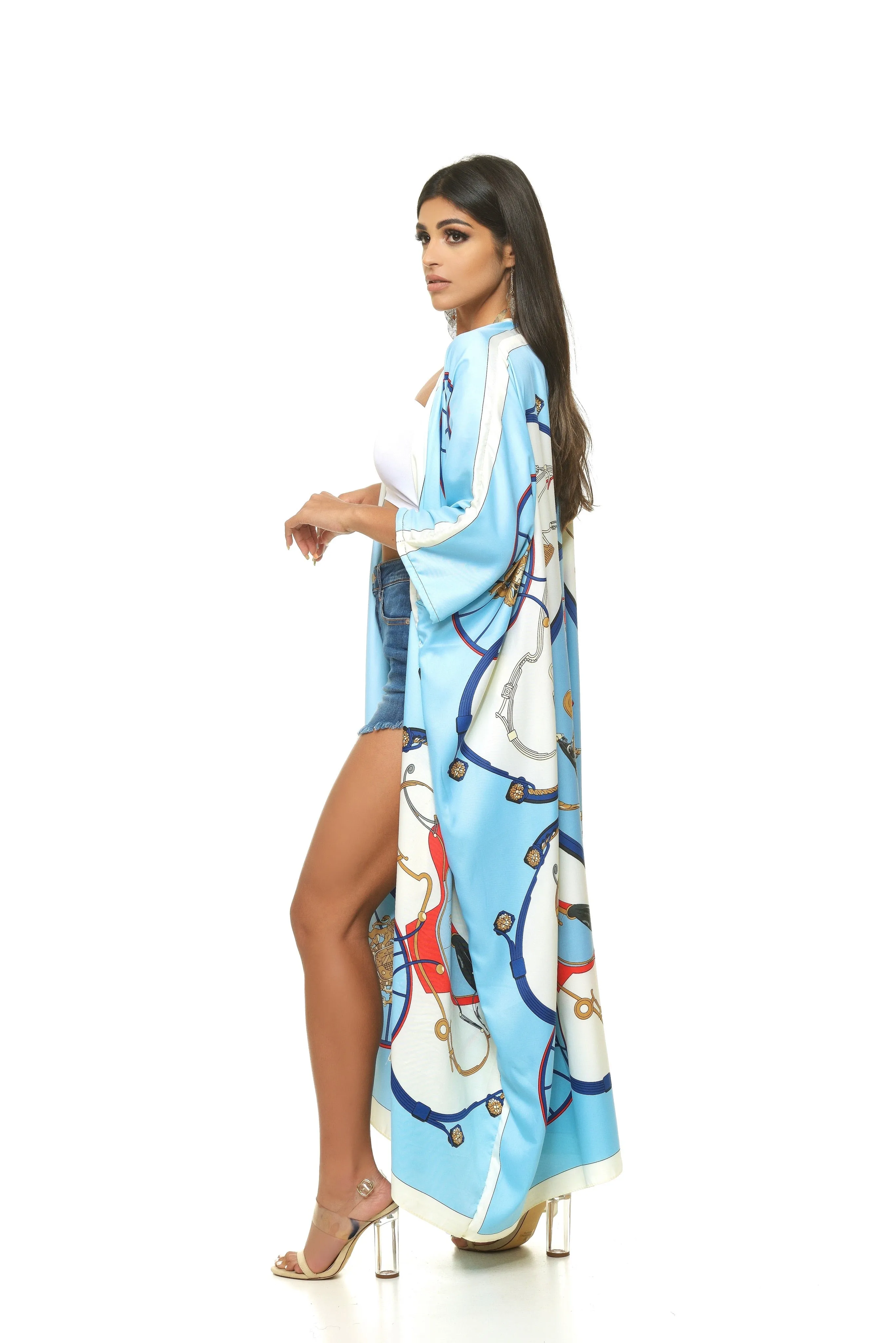Greece Satin Kimono