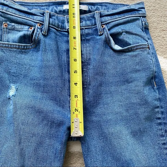GRLFRND Karolina high rise raw hem distressed Skinny blue Jeans Sixpence size 25