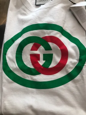 Gucci Oversized Jersey Cotton White T-Shirt With Logo
