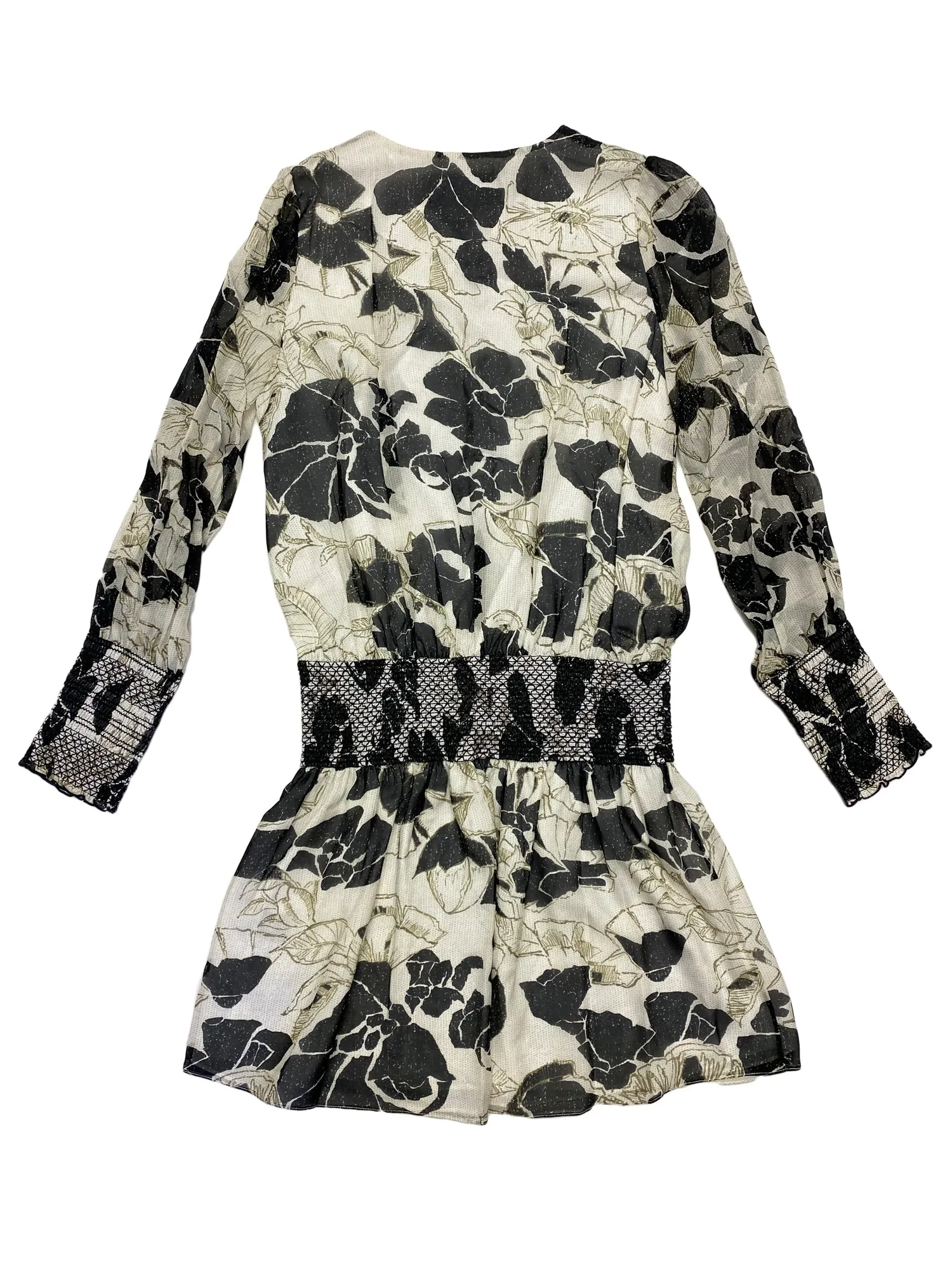 Hanley Mellon Women's Floral Tunic Top with Striped Bib