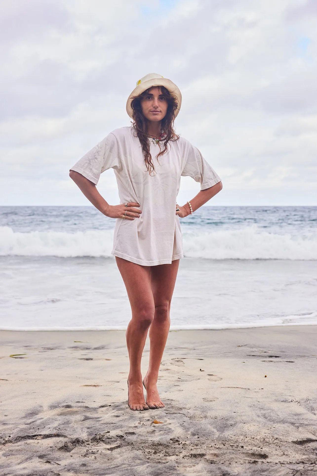 Hibiscus Tee Off White