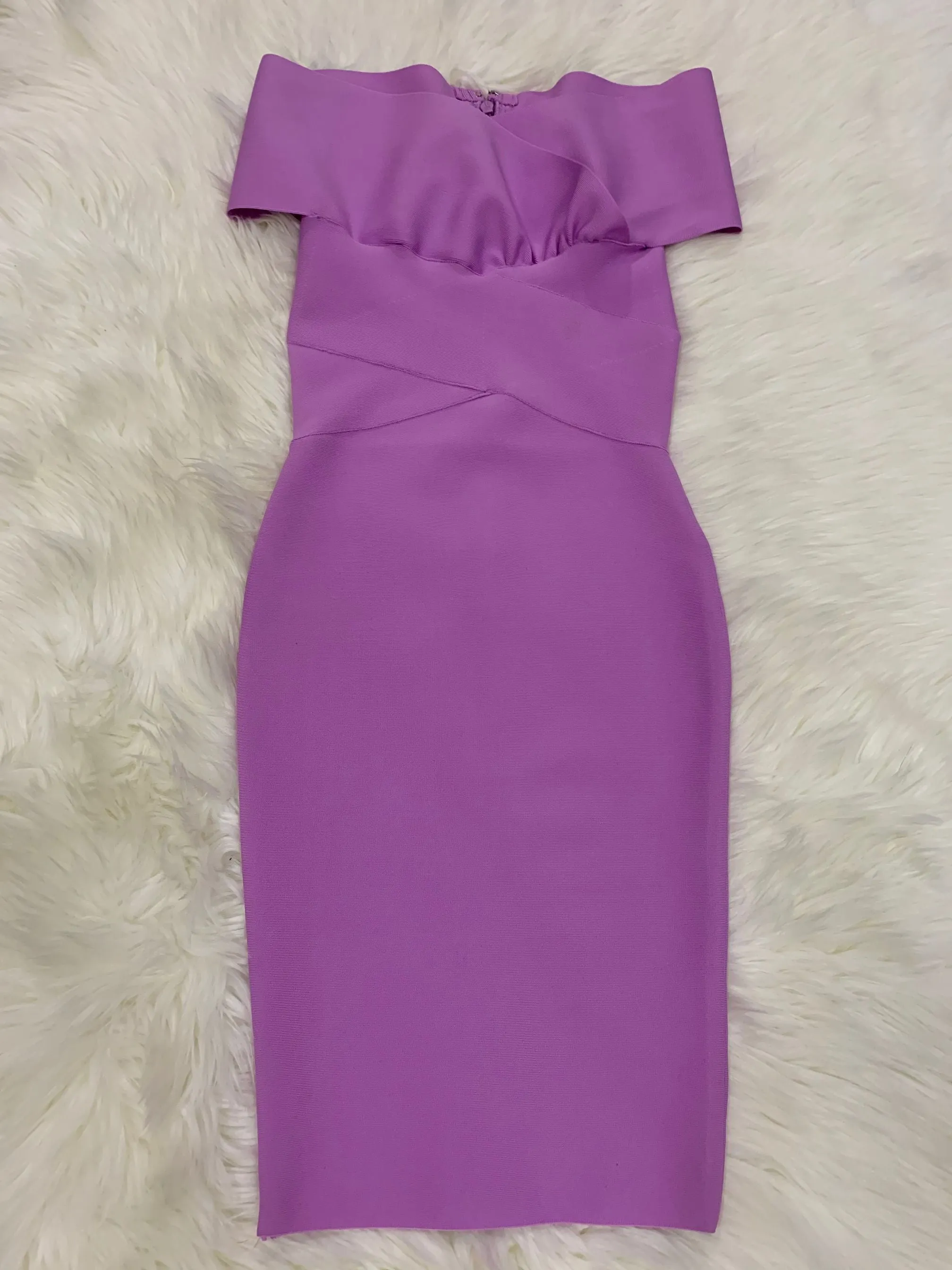 High Quality New Summer Women Bodycon Sexy Off The Shoulder Rayon Bandage Dress Club Dress Midi Celebrity Party Dress