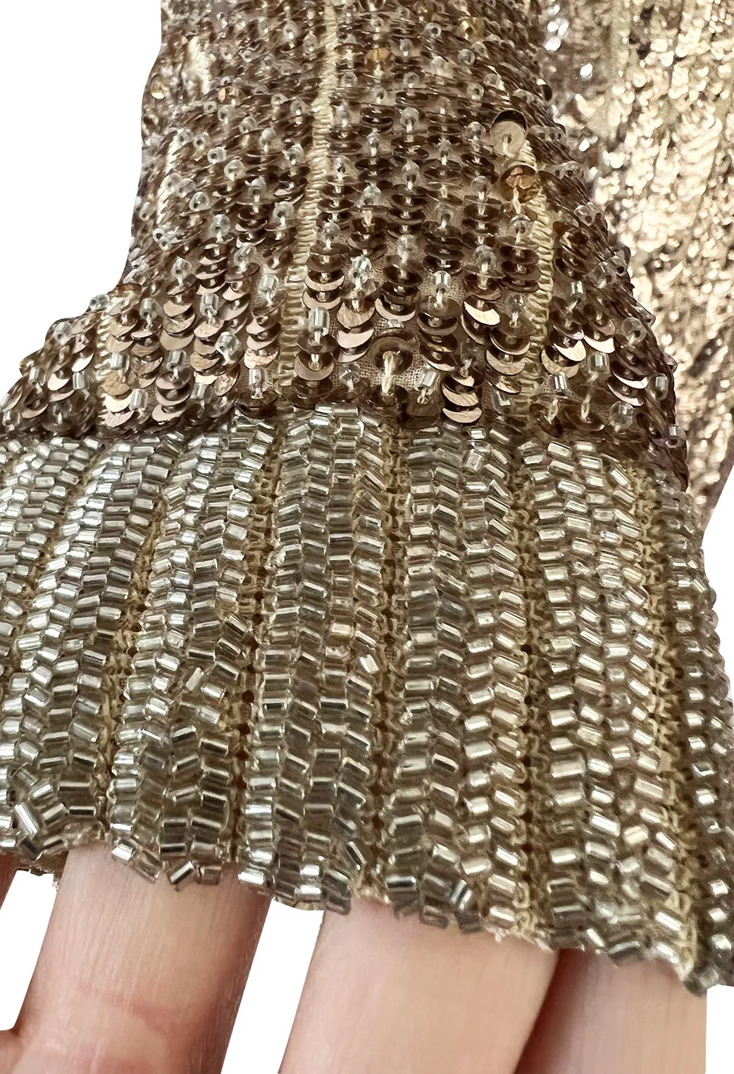 Highly Documented Fall 2006 Gucci by Frida Giannini Runway Gold Sequin Mini Dress