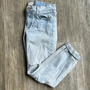 Hudson Harkin crop super skinny cuff jeans