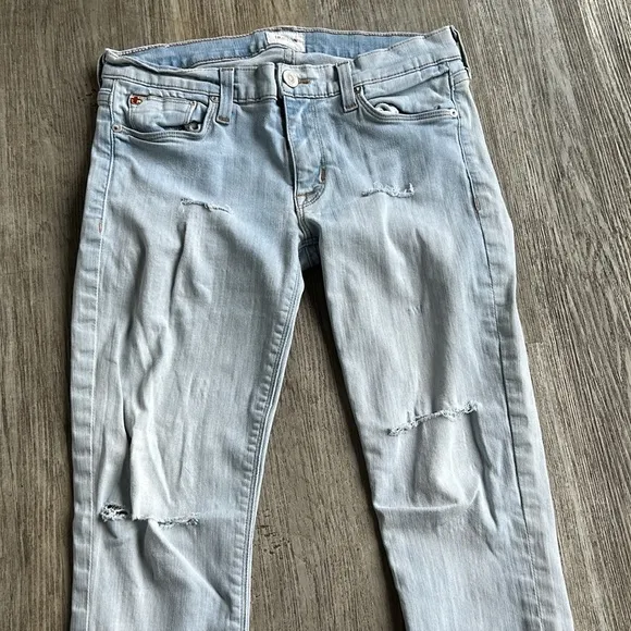 Hudson Harkin crop super skinny cuff jeans