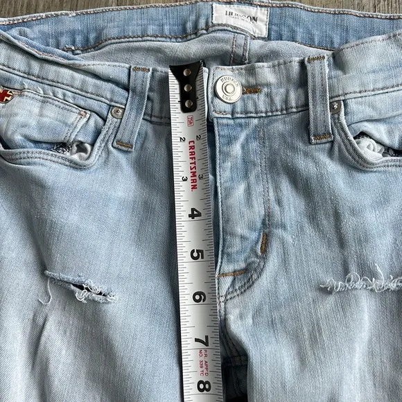 Hudson Harkin crop super skinny cuff jeans