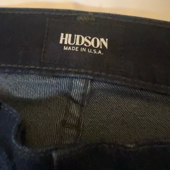Hudson Nico Midrise Super Skinny Dark Wash Jeans