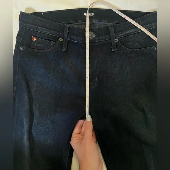 Hudson Nico Midrise Super Skinny Dark Wash Jeans