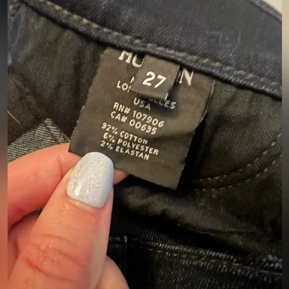 Hudson Nico Midrise Super Skinny Dark Wash Jeans