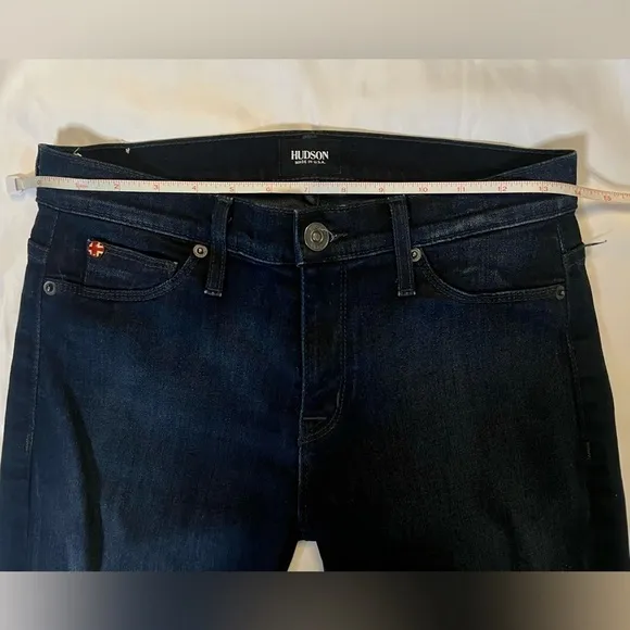 Hudson Nico Midrise Super Skinny Dark Wash Jeans