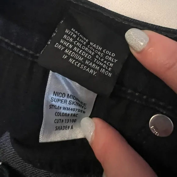 Hudson Nico Midrise Super Skinny Dark Wash Jeans