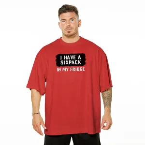 I Have A Sixpack Oversize Tee - Red