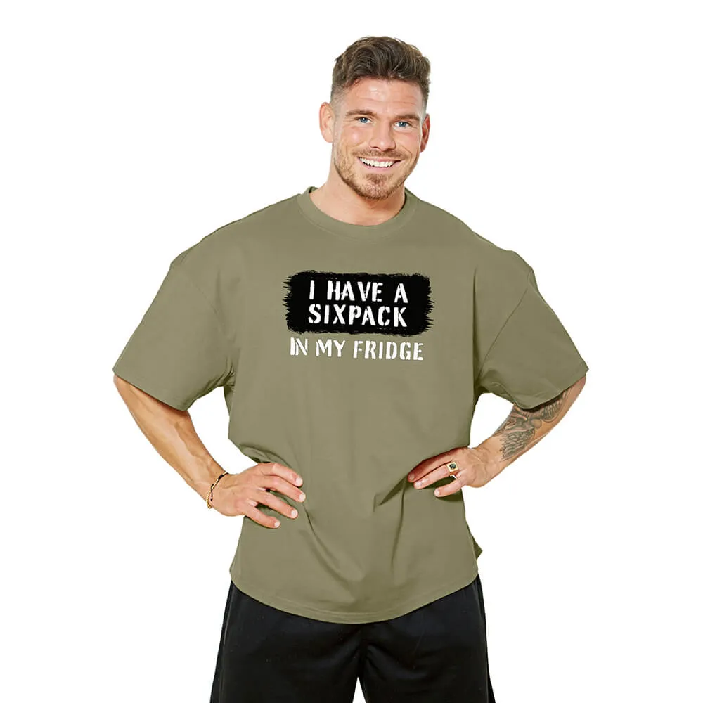 I Have A Sixpack Oversize Tee - Washed Green