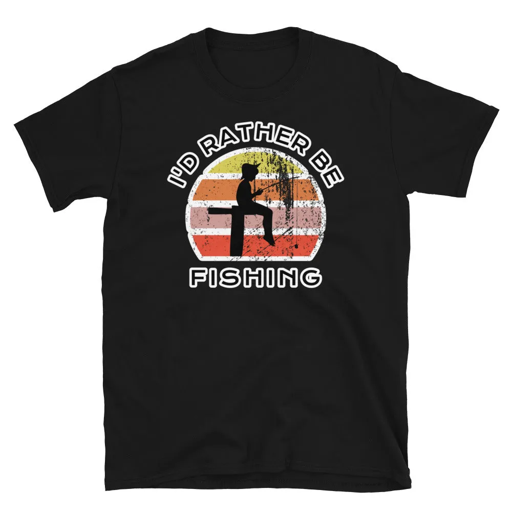 I'd Rather Be Fishing T-Shirt | Vintage Sunset