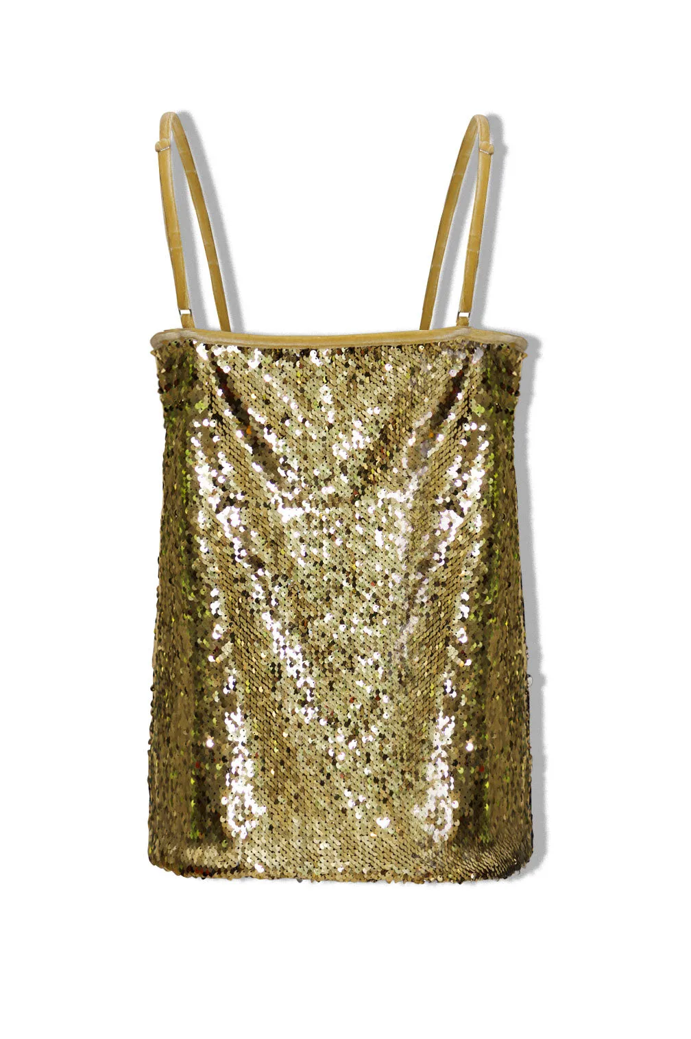 Ilona Rich Gold Sequin Cami Top