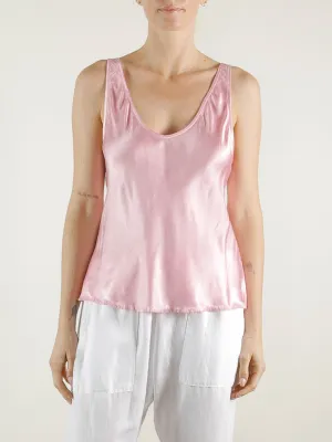 Jennie Tank in Vintage Satin - Hot Pink *Final Sale*