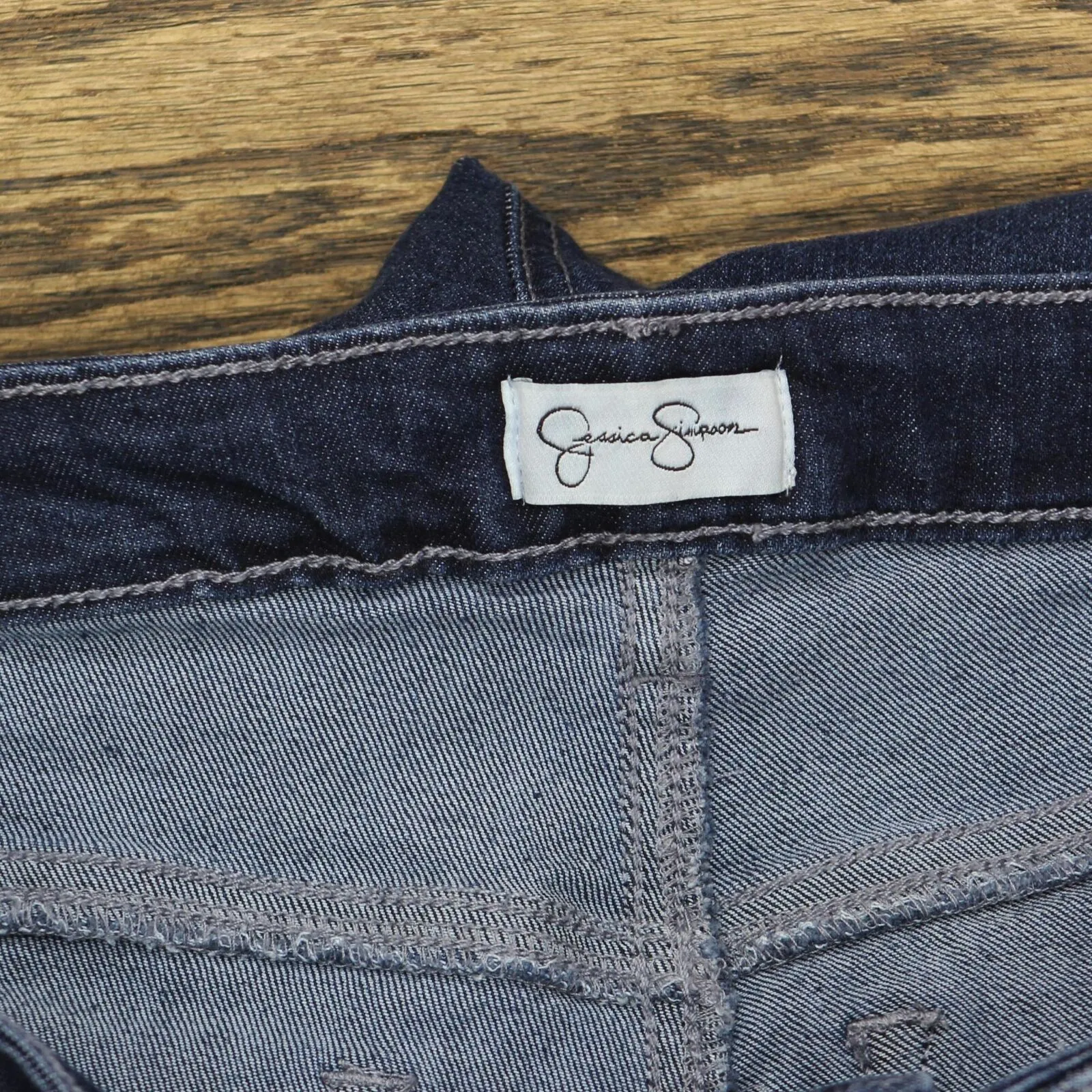 Jessica Simpson Womens Washed Skinny Jeans 1654010 Dark Blue 8