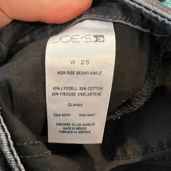 Joe's Jeans High Rise‎ Skinny Ankle in dark grey