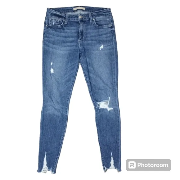 Joe's Jeans Ripped Distressed Skinny Fit Ankle Shark Bite Hem  S…