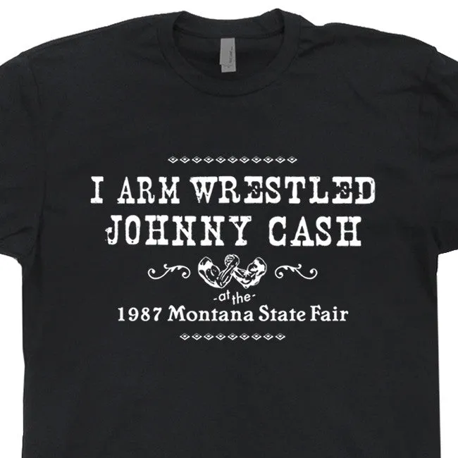Johnny Cash T Shirt Vintage Johnny Cash T Shirt Arm Wrestling Country Outlaw T Shirt
