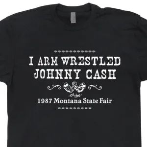 Johnny Cash T Shirt Vintage Johnny Cash T Shirt Arm Wrestling Country Outlaw T Shirt