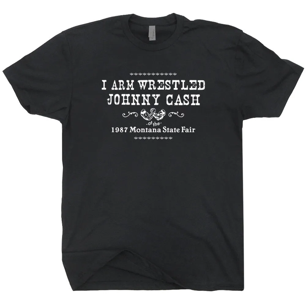 Johnny Cash T Shirt Vintage Johnny Cash T Shirt Arm Wrestling Country Outlaw T Shirt