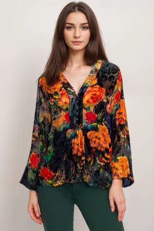 Johnny Was Botina Burnout Floral Blouse C17524A8