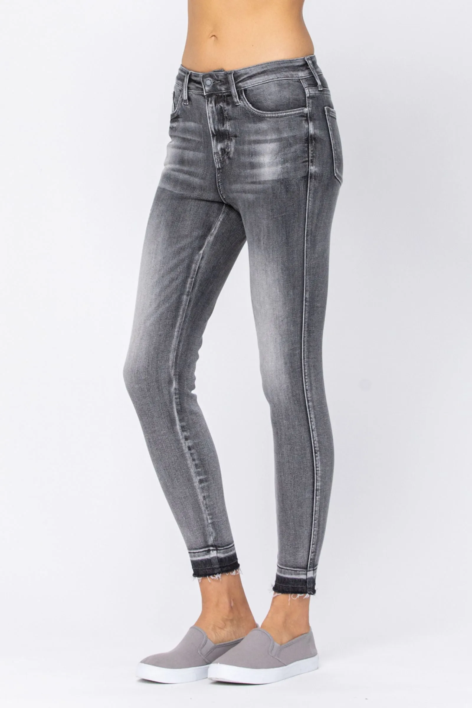 Judy Blue Gray Sanded Skinny Jeans