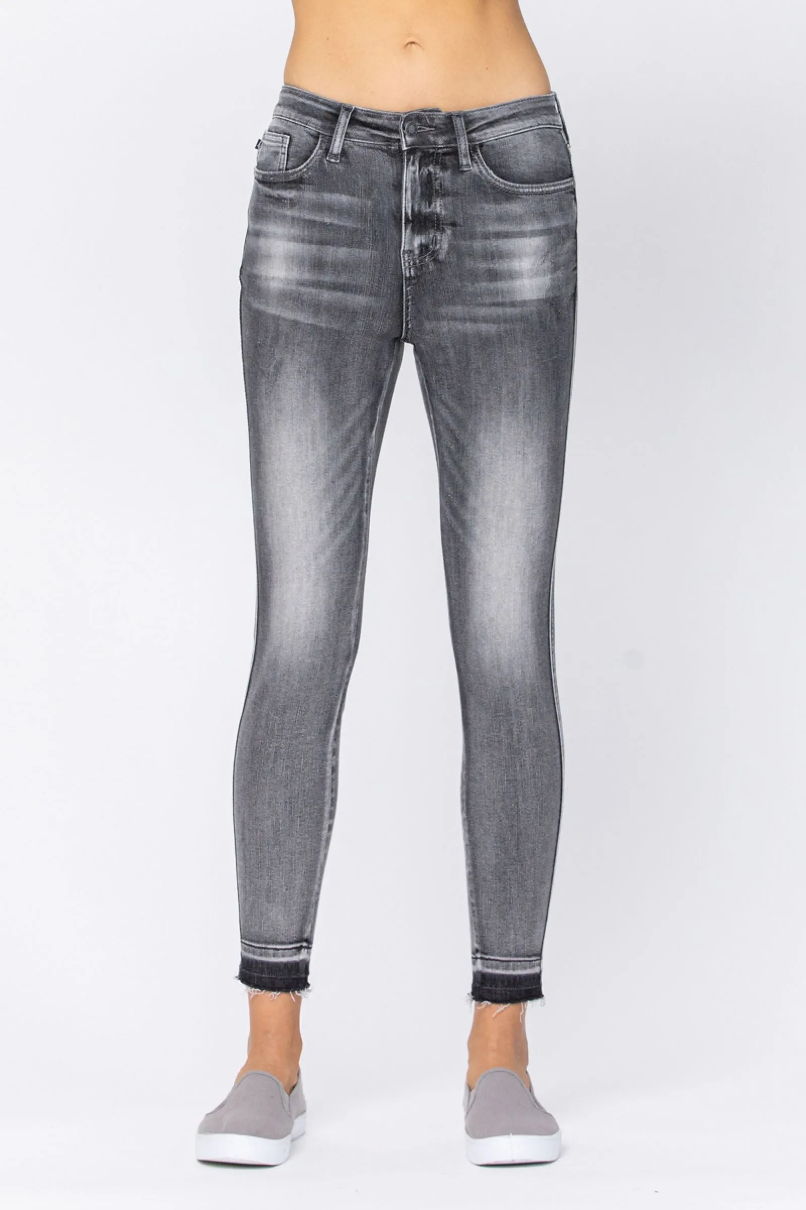 Judy Blue Gray Sanded Skinny Jeans
