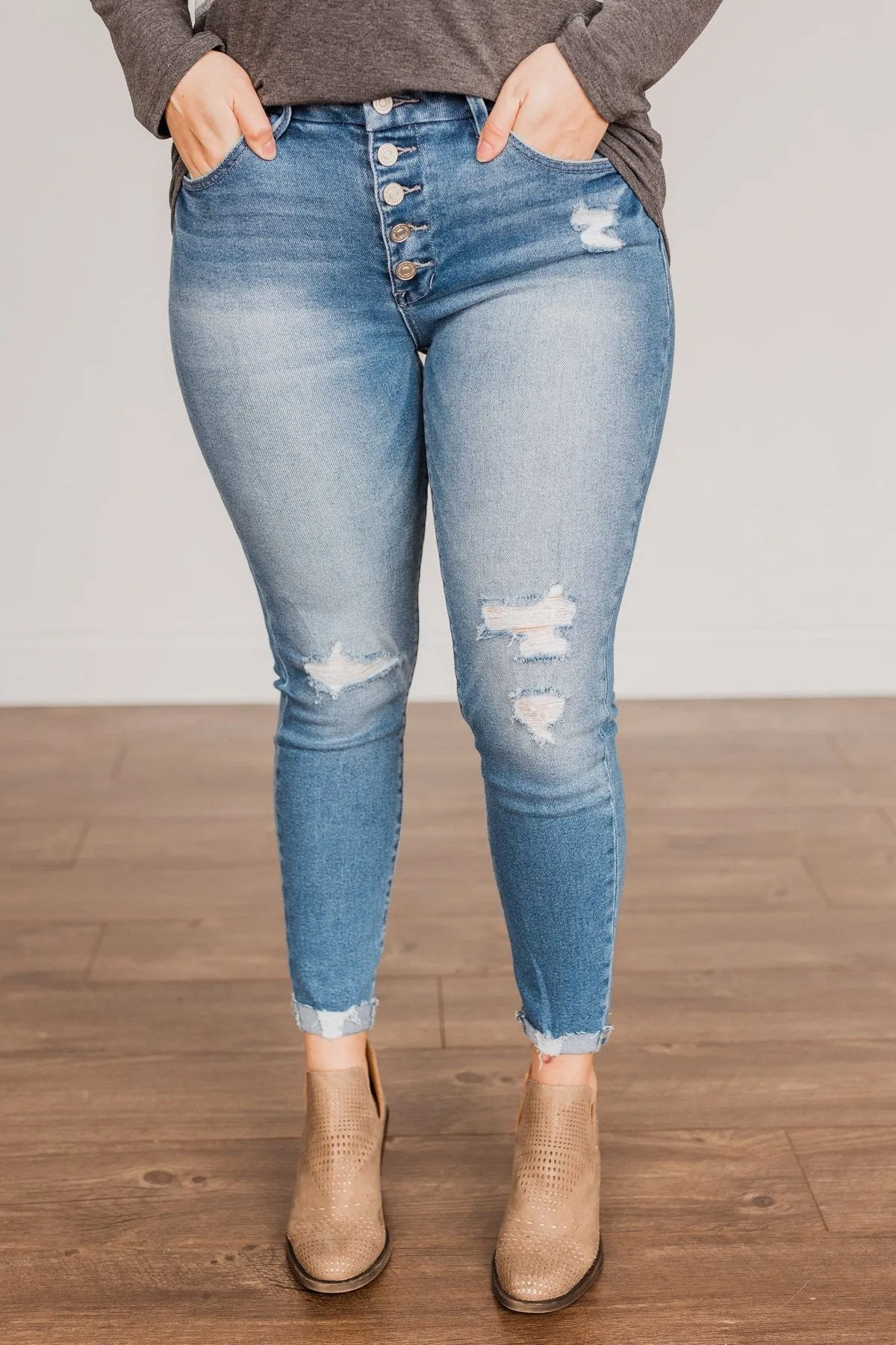 KanCan High Rise Skinny Ankle- Tabitha Wash