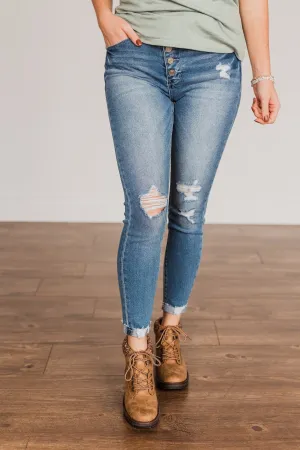 KanCan High Rise Skinny Ankle- Tabitha Wash