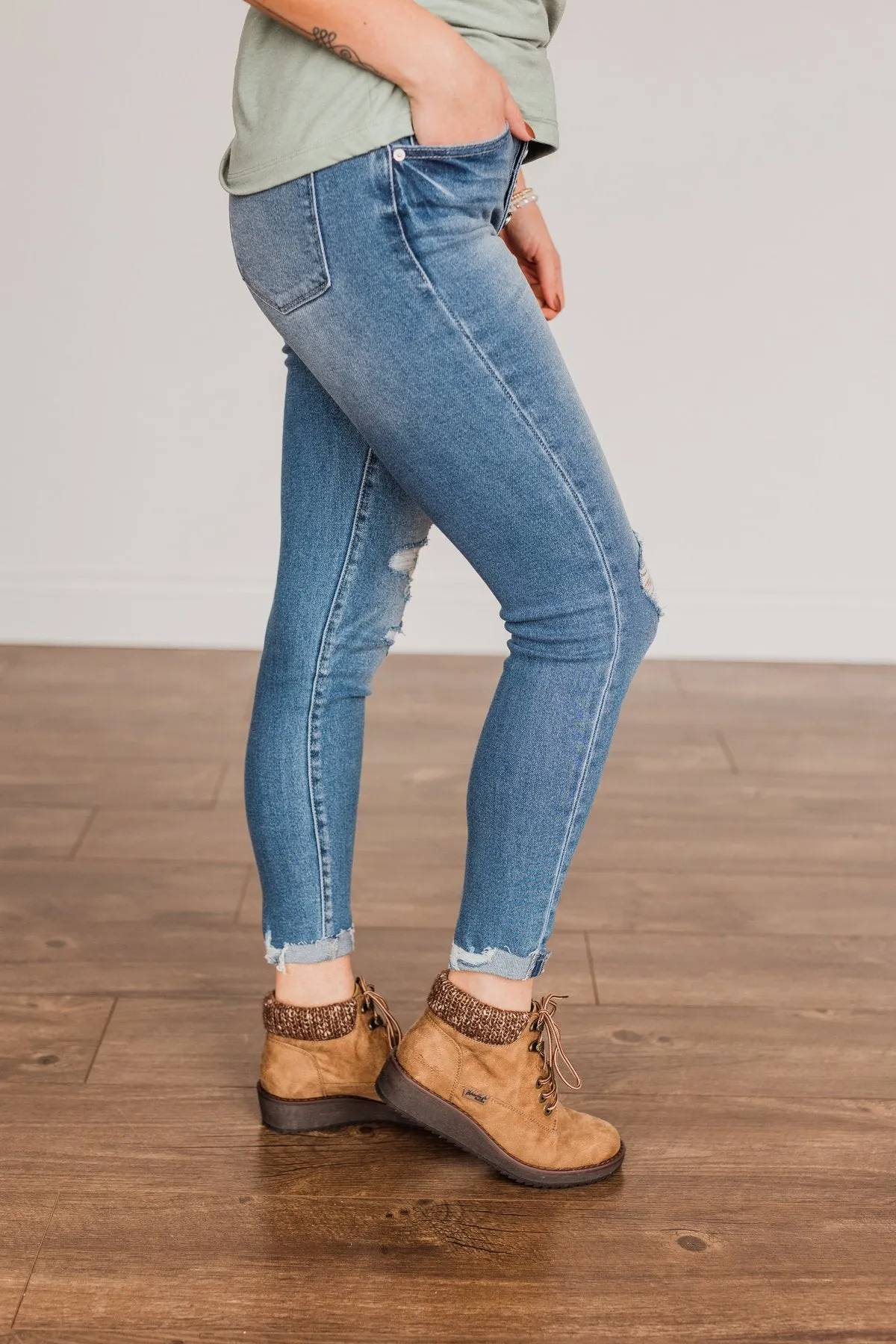 KanCan High Rise Skinny Ankle- Tabitha Wash
