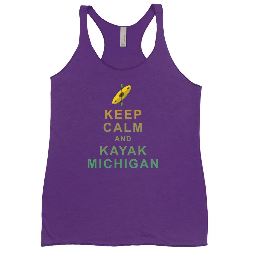 Keep Calm and Kayak Michigan - Women's Tank Top