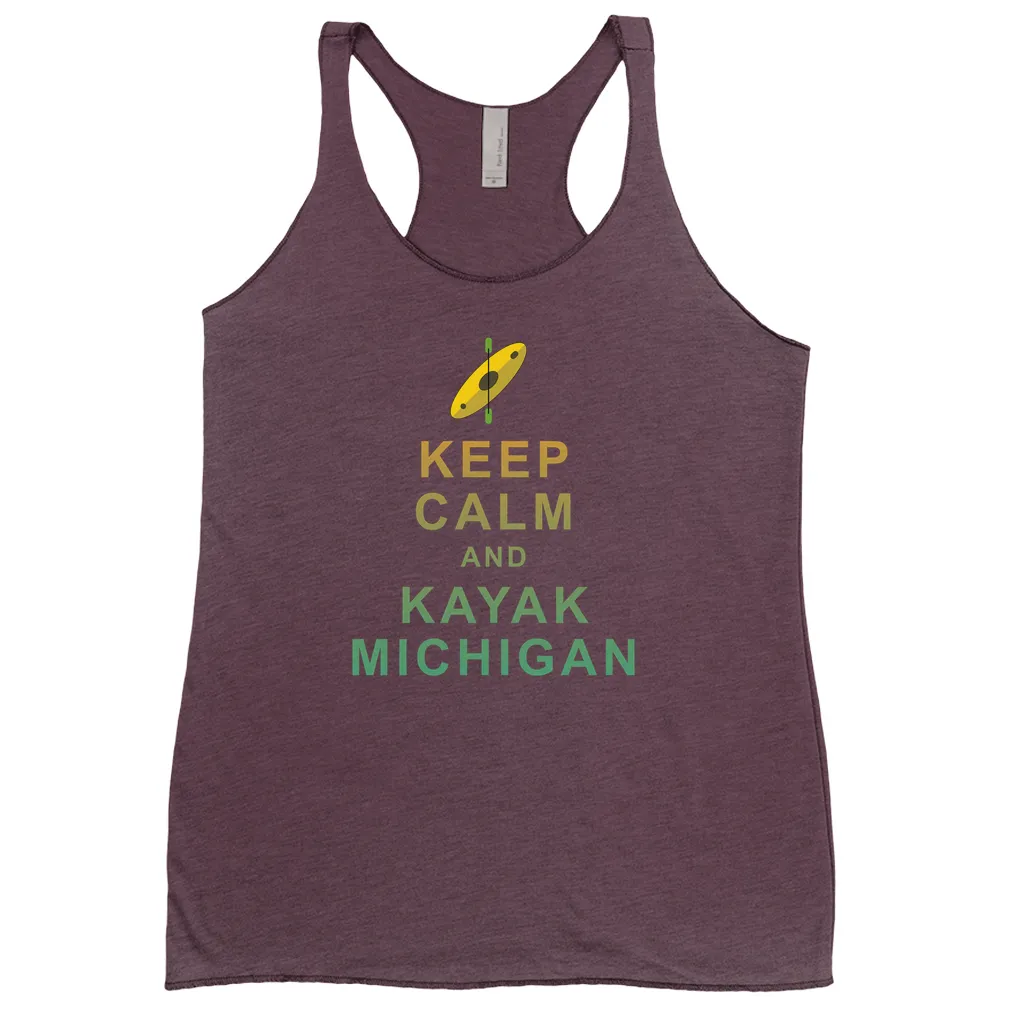 Keep Calm and Kayak Michigan - Women's Tank Top