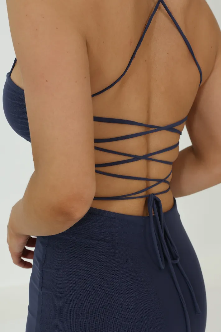 KEYANA MESH MIDI DRESS - Dusty Purple