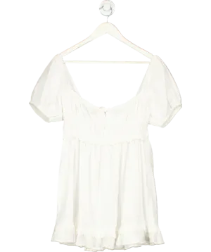 Kimchi Blue White Farron Babydoll Mini Dress UK S