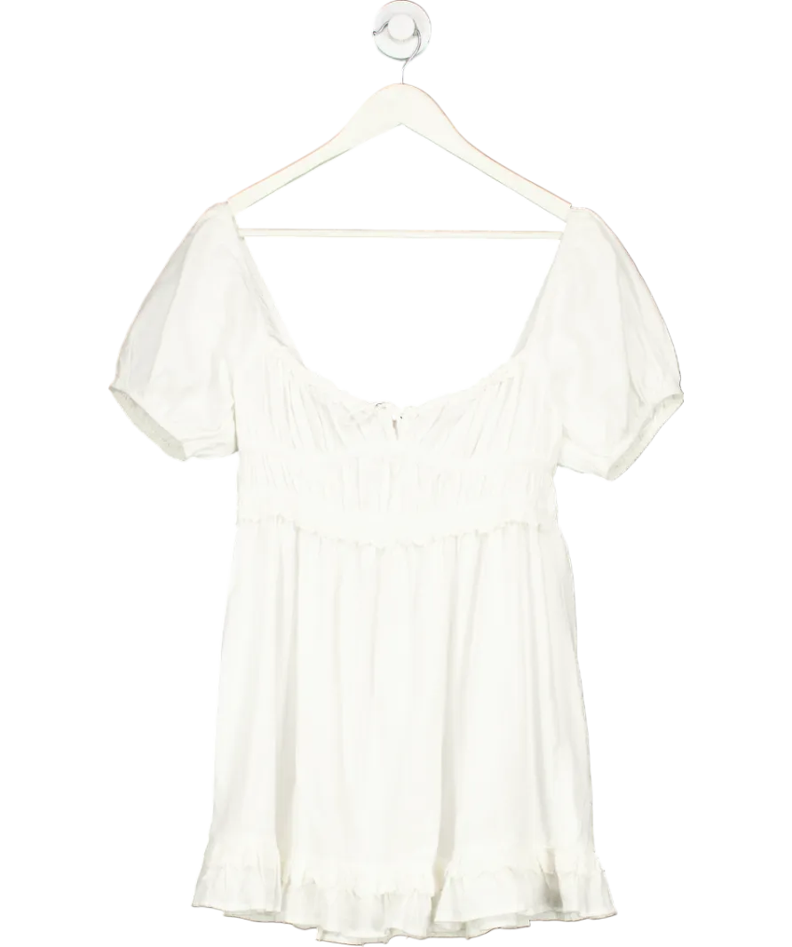 Kimchi Blue White Farron Babydoll Mini Dress UK S