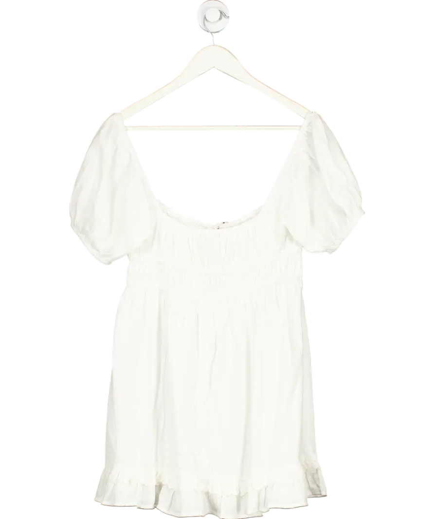 Kimchi Blue White Farron Babydoll Mini Dress UK S
